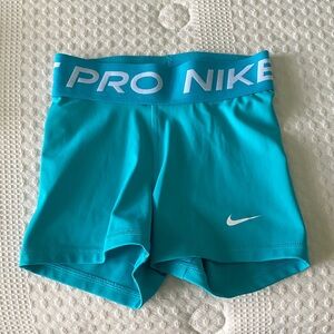 Nike Bright Teal Pro Training Shorts
